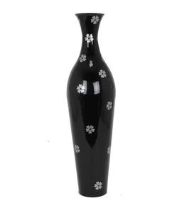 Moderno jarrón de metal chapado en plata acento decorativo para la exhibición de bodas y eventos - Product Image 1