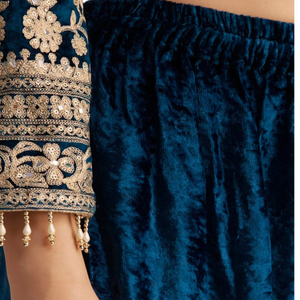 Robe de mariée en velours brodé professionnelle, tissu doux, 100% velours, élégante, pour les fêtes d'hiver, mariage, haute qualité - Product Image 6