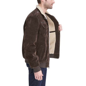 Chaqueta de Cuero de Oveja con Cuello Alto y Corte Regular para Hombre, Ropa de Abrigo Elegante para Invierno con Diseño Clásico y Logotipo Personalizado - Product Image 5