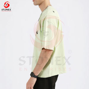 T-shirts streetwear surdimensionnés personnalisés T-shirt Boxy à épaules tombantes pour unisexe - Product Image 4