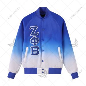 Chaqueta Bomber Personalizada Zeta 1920, Material Satinado, Relleno de 100 Gramos, Forro Acolchado con Logos Bordados, Chaqueta Griega - Product Image 1