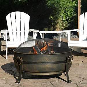 Classic Design <b>Iron</b> <b>Fire</b> <b>Pit</b> Wood Burning <b>Fire</b> <b>Pit</b> Deep Bowl for Outdoor & Indoor Decor Handmade Black <b>Fire</b> <b>Pits</b> - Product Image 4