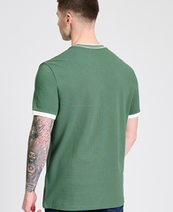 Camiseta de Cuello Redondo Personalizada para Hombre de Alta Calidad, 100% Algodón Tejido, 180g, Transpirable, con Logotipo Frontal, Color Sólido, Venta al Por Mayor 2026 - Product Image 2