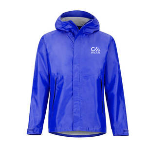 Veste de pluie coupe-vent streetwear à design de logo personnalisé pour hommes Vestes de pluie tissées pour sports d'extérieur pour hommes - Product Image 1