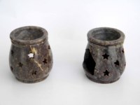 Brûleur d'huiles essentielles aromatiques pour spa, petite lampe aromatique indienne artisanale, pot-pourri, bois d'agar, pierre savonneuse, anis étoilé, océan