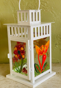 Meilleur décor à la maison décor de lanterne blanche décor de mariage lanterne en métal et en verre grande lanterne pour bougies - Product Image 2