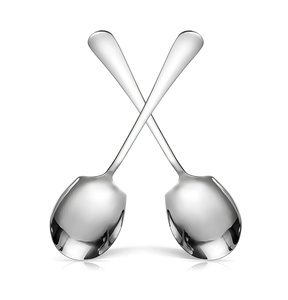 Cuillère de service de luxe pour mariage, argenterie vintage, couverts en acier inoxydable plaqué argent de haute qualité - Product Image 2