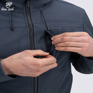 Veste coupe-vent unisexe imperméable à coque souple avec fermeture éclair, grande taille, séchage rapide, légère, respirante, pour la pêche, la randonnée, personnalisable - Product Image 5