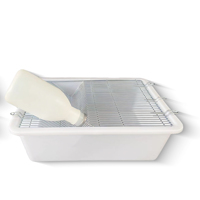 Boîte d'élevage simple en plastique pour animaux de laboratoire (souris, rats, hamsters) - Cage durable pour animaux de compagnie