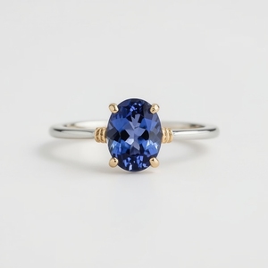 Anillo de compromiso de tanzanita en oro de 9 quilates | Joyería fina para mujeres | Anillo ético de piedras preciosas hechas a mano - Product Image 6