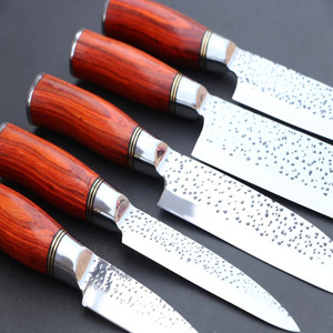 ใบมีดสแตนเลสแกะสลักทำด้วยมือพร้อมมีดเชฟสับเนื้อ - Product Image 3