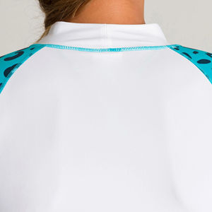 OEM Women's Long Sleeve <b>Rash</b> <b>Guard</b> One Piece <b>Swimsuit</b> with UPF50 Protection Eco-Friendly Quick Dry Digital Print OEM Service - Product Image 4