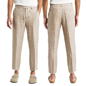 Casual Straight Pattern Men's Canvas Track Pants Solid Color <b>Pocket</b> Waterproof Eco-Friendly Breathable <b>Trousers</b> - Product Image 5