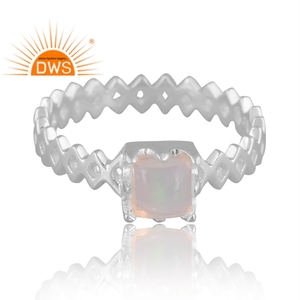Vente chaude 925 bague en argent Sterling opale éthiopienne naturelle pour les femmes bijoux personnalisés pour les femmes cadeau pour elle - Product Image 3