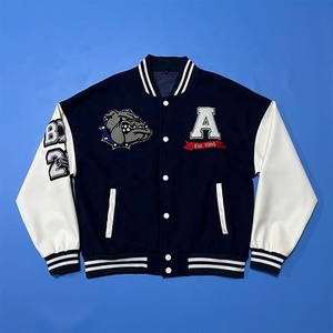 OEM Parche Bordado LOGO Personalizado Hombres Letterman Chaqueta Béisbol Cuero Calle Más Pequeño Abrigo Varsity Chaqueta para Hombres - Product Image 3