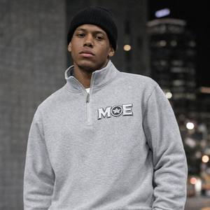 Wholesale Custom Half Zip Men's Tracksuits <b>Sweatshirt</b> Streetwear Quarter-Zip Pullover With Sweatpants Supplier USA Custom Logo - Product Image 4