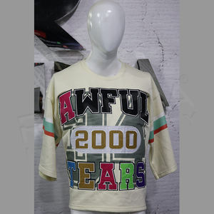 T-shirt streetwear surdimensionné personnalisé 300 GSM coton éponge lourd unisexe Hip Hop rétro graphique t-shirt Vintage lettre audacieuse conception - Product Image 1