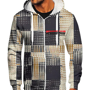 Sweat-shirts pour homme, sweat-shirts à capuche en coton mélangé thermique de base avec fermeture éclair, logo personnalisé, sweat-shirts décontractés pour la course à pied et le sport - Product Image 1