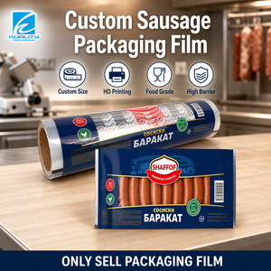 Película de Embalaje para Salchichas al por Mayor, Película de Plástico Termosellable Compuesta, Rollo Automático para <span class=keywords><strong>Hot</strong></span> Dogs y Frankfurters - Product Image 1