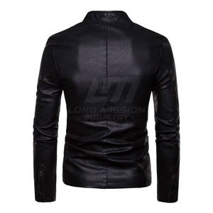 Dernier style, vestes en cuir pour hommes fabriquées au Pakistan, prix de gros, faible MOQ, vestes en cuir pour hommes - Product Image 2