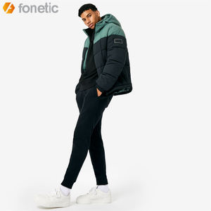 Men's High Quality Custom Coated <b>Puffer</b> <b>Jacket</b> Winter Fashionable Bubble Solid <b>Thin</b> Stand Collar Heated Hood Long OEM Service - Product Image 3