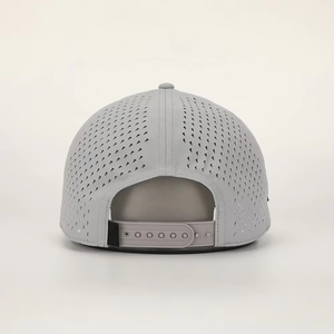 Venta al por mayor logotipo personalizado 6 paneles gris poliéster rendimiento deporte gorra de béisbol gorra de camionero malla rendimiento al aire libre de secado rápido - Product Image 2