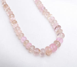 ลูกปัดมอร์แกไนต์เรียบ 5 มม. ถึง 12 มม. อัญมณีธรรมชาติสำหรับทำเครื่องประดับชั้นดี - Product Image 1