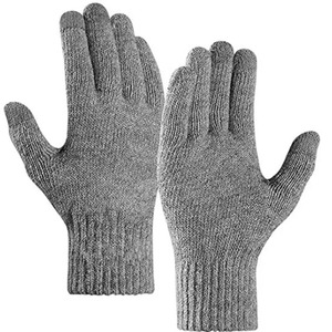 Nouveau gros doigt complet mode couleur conduite écran tactile magique chaud hiver hommes laine tricot laine gants fabriqués par maximiser l'usure - Product Image 1