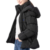 Veste chauffante intelligente pour homme et femme avec capuche amovible, 5 V USB, pour moto, ski, randonnée