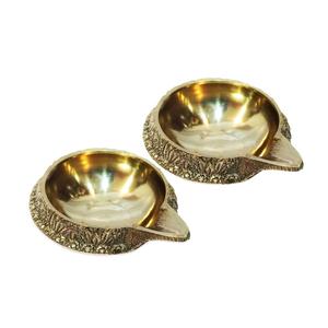 ตะเกียงน้ำมันทองเหลืองโบราณแบบดั้งเดิมของอินเดีย Deepak Diya Puja ทองเหลือง Nandadeep Diya ออกแบบขนาดได้ตามต้องการ - Product Image 6
