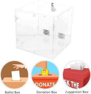 Boîte de don acrylique moderne transparente de haute qualité de qualité supérieure fabriquée en Inde meilleur vendeur de meubles commerciaux pour exigeants - Product Image 3