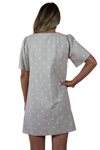 Elegant Long 100% Cotton A-Line Summer Eco-Friendly <b>Dress</b> with Unique Mesh Design - Product Image 2
