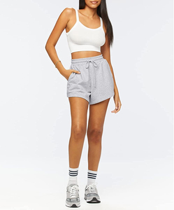 Pantalones cortos de chándal para mujer, diseño de algodón personalizado, ajuste cómodo de alta calidad, tela transpirable de secado rápido para gimnasio, ropa informal de verano - Product Image 6