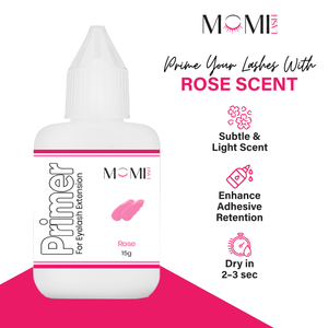 Apprêt à cils parfumé à la rose professionnel 15g maximise l'accessoire d'outil d'adhérence pour les extensions de cils beauté personnalisable soins personnels - Product Image 2