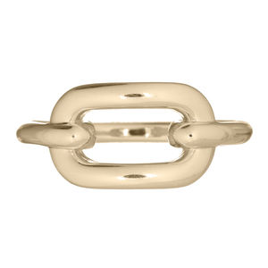 แหวนชุบทองสีเงินสเตอร์ลิง925เชื่อมวงรีแบบเปิด - Product Image 2