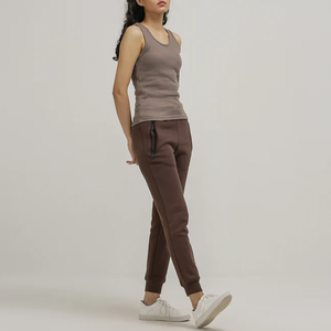 Verano Sexy espalda descubierta camiseta sin mangas mujer chaleco sin mangas calidad de punto camisetas sin mangas mujeres Casual Color sólido fitness chaleco - Product Image 3