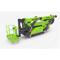Nacelle araignée électrique ZX23AE 23m en stock avec flèche articulée sur chenilles pour travaux en hauteur