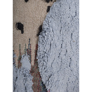 Tapis Aprezo AKWB-1346 en laine et soie de bambou noué à la main, grand format, motif abstrait rectangulaire, pour la maison, le salon, le couloir - Product Image 3