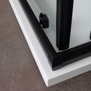 CIELO 80X80X190 CM Matt <b>Black</b> <b>Shower</b> Enclosure Stylish and Sleek 80x80x190 cm <b>Shower</b> <b>Curtain</b> - Product Image 3