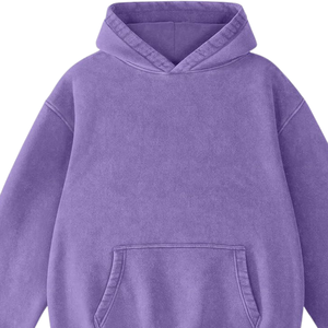Lavender <b>Purple</b> Acid Washed <b>Hoodie</b> Oversized Pullover Vintage Soft Touch Fleece Streetwear Sweatshirt Winter Wear For <b>Men</b> Women - Product Image 2