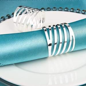 Rond de serviette en acier inoxydable fait à la main vaisselle de qualité supérieure rond de serviette en acier inoxydable et prix de gros - Product Image 3