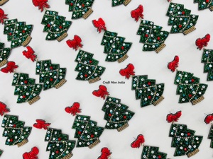 Fashion Christmas Holiday Festive Seed Beaded Customizable Red <b>Earrings</b> Tree/Santa Snowflake Beaded Heggie <b>Earrings</b> - Product Image 6