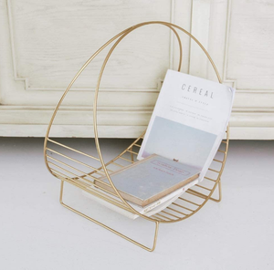 Porte-revues moderne en fil métallique doré Décoration de mobilier de bureau pour l'extérieur et les hôtels - Product Image 5