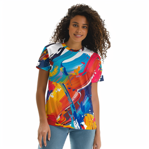 Camiseta clásica unisex transpirable de algodón de manga corta-Durable-Diseño de impresión múltiple-para uso diario - Product Image 3