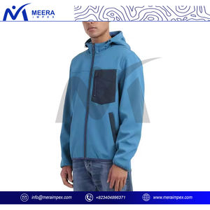 Chaqueta Softshell personalizada para hombre, ropa de abrigo impermeable a prueba de viento con cremallera y logotipo para el personal del equipo, uso de ropa de trabajo escolar o empresarial - Product Image 4