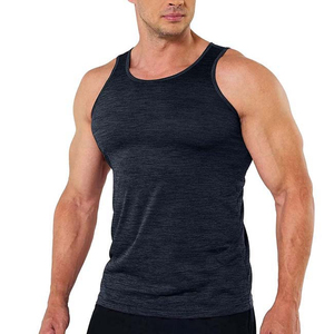 Precio barato 100% algodón Spandex cuello redondo chaleco hombres camisetas sin mangas hechas a medida hombres ropa de Fitness personalizada hombres camisetas sin mangas ropa de verano - Product Image 1