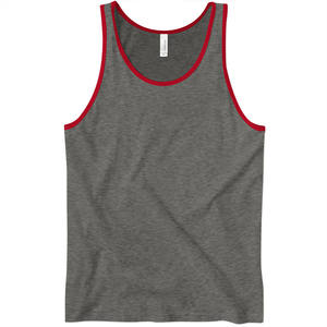 100% peigné Ringspun coton Fine Jersey jeunesse Fitness T-Shirt hommes gilet couleur unie sans manches col rond gilet hauts - Product Image 3