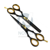 Ciseaux de coupe de cheveux en acier inoxydable, Logo personnalisé, ciseaux de coiffure amincissants, accessoires avec peigne et rasoir