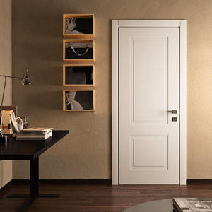Puerta Interior de Madera Melamina Moderna y Minimalista, Resistente a la Humedad y a las Grietas, para Villa, Superficie Acabada con Revestimiento de PVC con Aspecto de Madera - Product Image 1