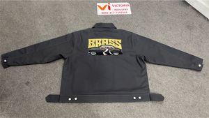 Vestes de travail en toile brodée épaisse, doublure en laine, style vintage décontracté, avec doublure en maille, pour printemps-été - Product Image 2